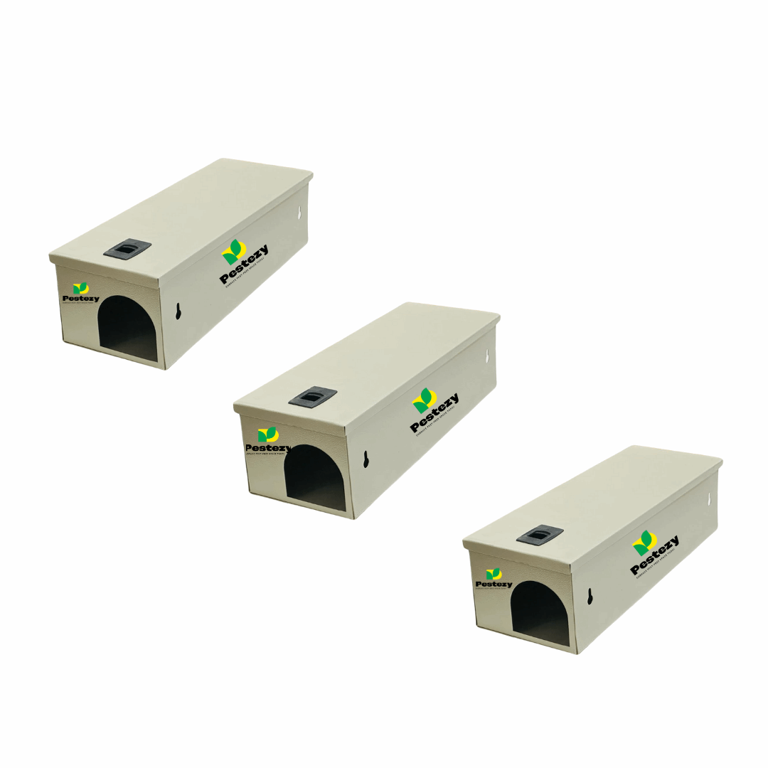 PESTEZY Rodent Bait Station/Roda Box/Rat Bait Station/Mouse Box Mild Steel Pack of 1